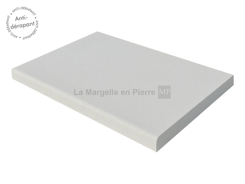 Margelle droite BOSTON 50x35x3.5cm margelle plate - bord 1/4 de ROND