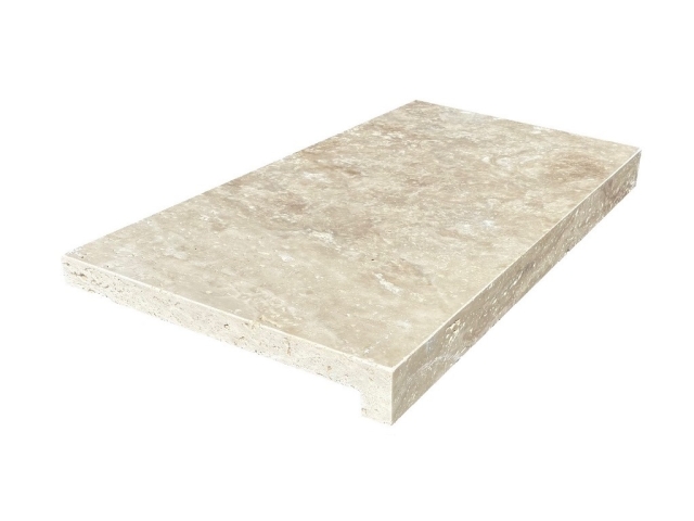 Margelle de piscine TRAVERTIN prémium 5 bord droit